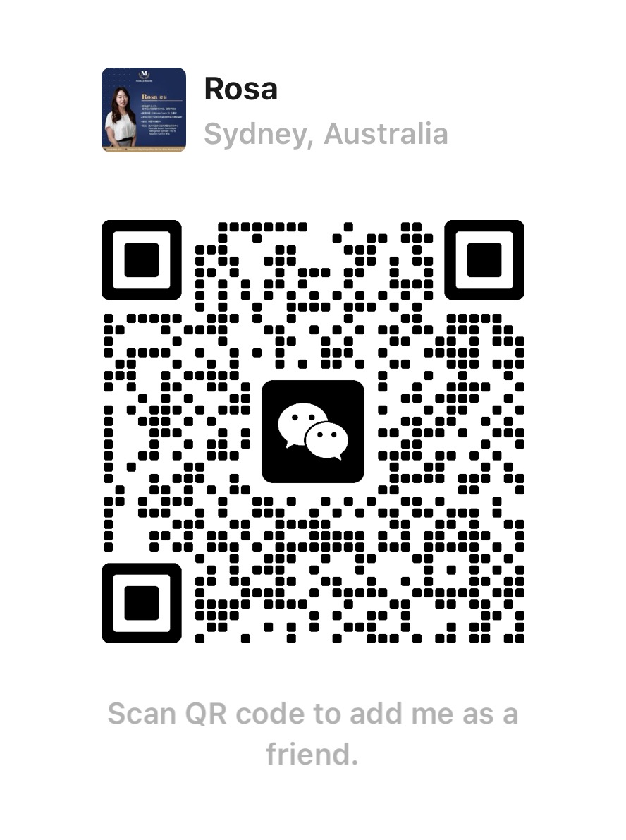 Rosa's WeChat QR code contact card